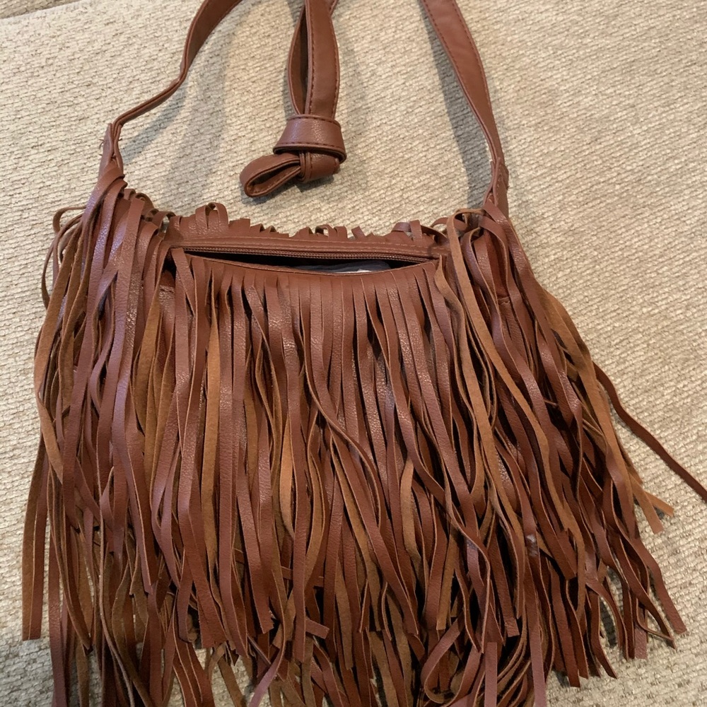 Brown Fringe Purse